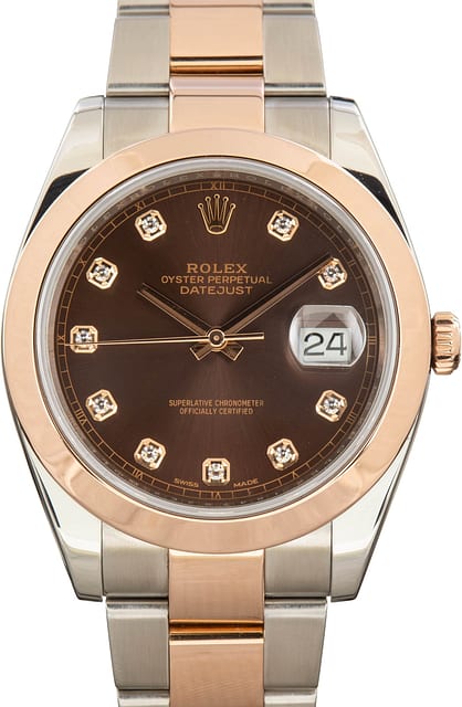 Used Rolex Datejust 41 Ref 126301 Chocolate Diamond Dial