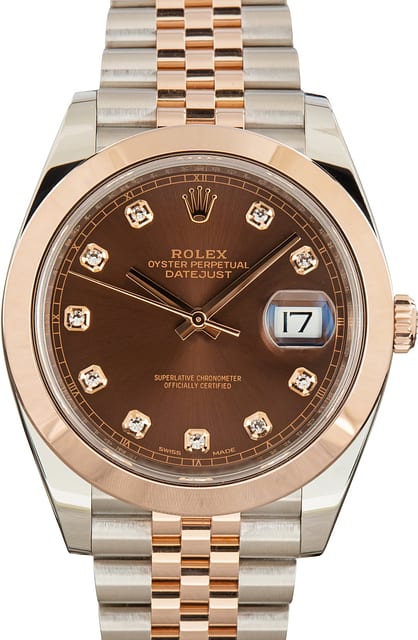 Pre-Owned Rolex Datejust 41 Ref 126301 Chocolate Diamond Dial