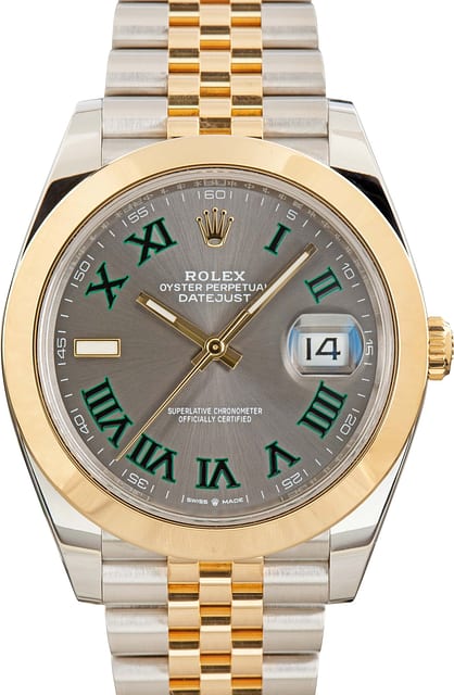 Pre-Owned Rolex Datejust 41 Ref 126303 Wimbledon Dial