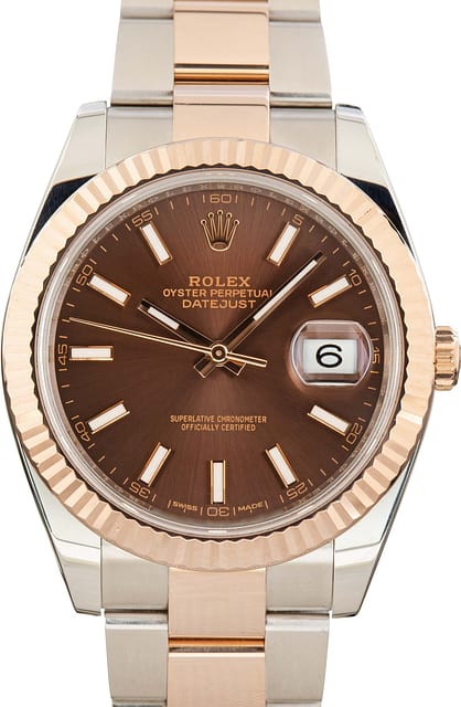 Pre-owned Rolex Datejust 41 Ref 126331 Chocolate Dial