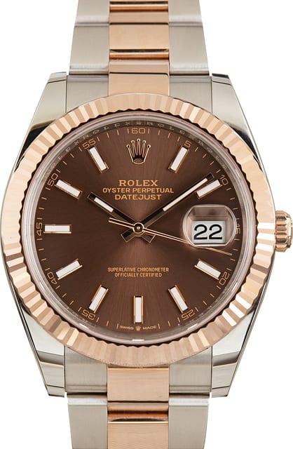 Used Two Tone Rolex Datejust 41 Chocolate Dial 126331