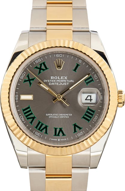 Pre-Owned Rolex Datejust 36 Wimbledon Roman Dial Ref 126233