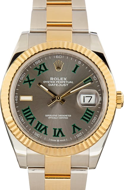 Used Rolex Datejust 41 Ref 126333 Wimbledon Roman Dial