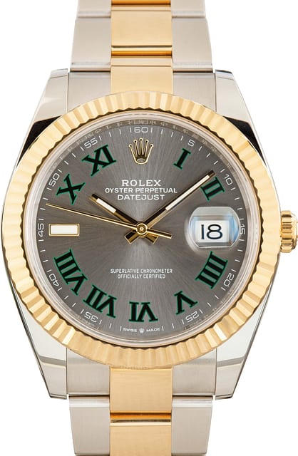 Used Rolex Datejust 41 Two Tone 126333 Wimbledon Dial