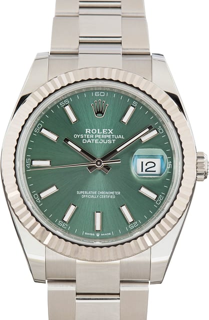 Used Rolex Datejust 41 Ref 126334 Green Dial