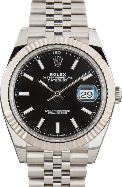 Used Rolex Datejust 41 Ref 126334 Black Index Dial