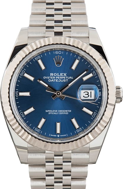Rolex Datejust 41 Blue 126334 Steel Jubilee Band