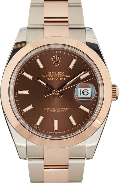 Mens Rolex Datejust 41 Ref 126301 Steel & 18k Everose Gold