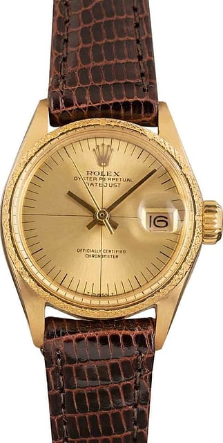Ladies Rolex Datejust 6700 Yellow Gold