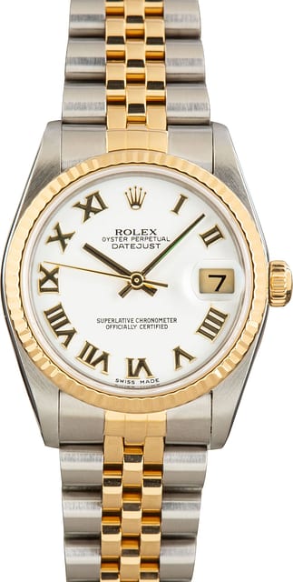 Rolex Datejust 31 Ref 78273 White Roman Dial