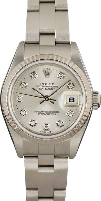 Rolex Lady-Datejust 79174 Silver Diamond Dial