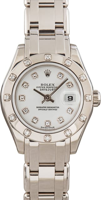 Rolex Datejust Pearlmaster 80319 White Dial