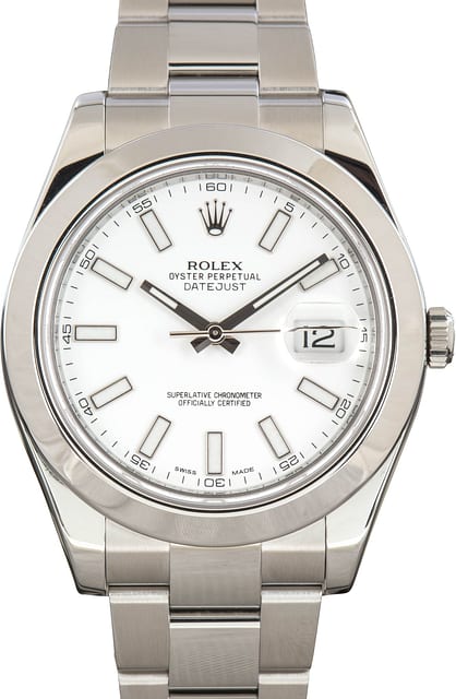 Pre-Owned White Dial Rolex Datejust II ref 116300