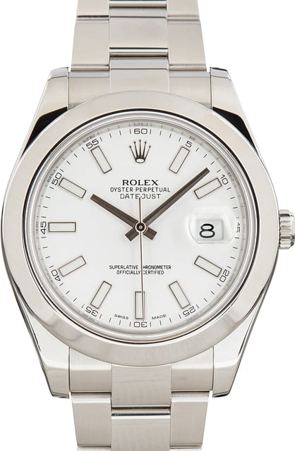 Used White Dial Rolex Datejust II ref 116300