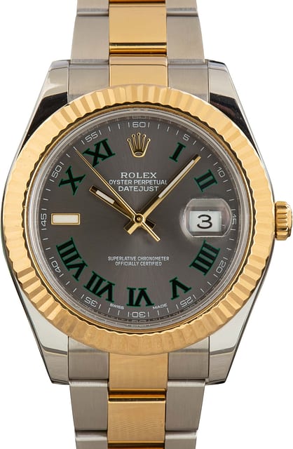 Rolex Datejust II 116333 Slate Wimbledon Dial
