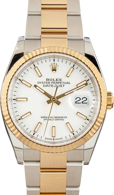 Pre-owned Rolex Datejust 126233 White Dial