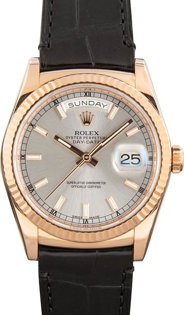 Rolex Day-Date 36 Ref 118135 18k Everose Gold