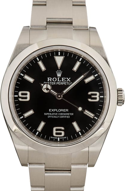 Rolex Explorer 214270 Arabic Markers Steel Oyster