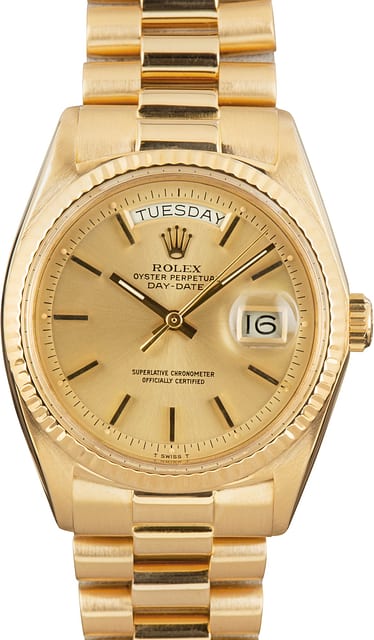 Rolex President 1803 Champagne 'Pie Pan' Dial