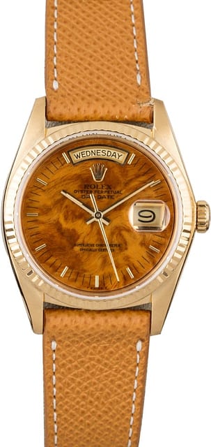 Rolex Day-Date 18038 Exotic Wood Dial
