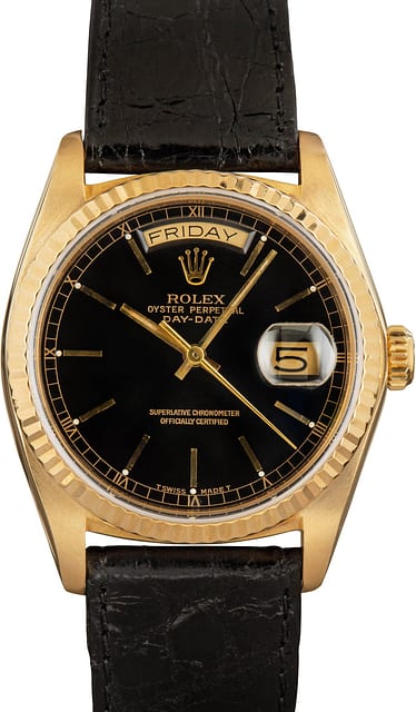 Rolex Day-Date 18038 Black Dial