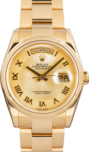 Rolex Day-Date 36 ref 118208 Mother of Pearl Dial
