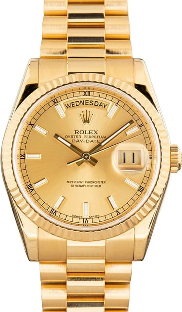 Rolex Day-Date Ref 118238 Champagne Dial