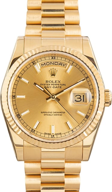 Used Rolex Day-Date Ref 118238 Champagne Dial
