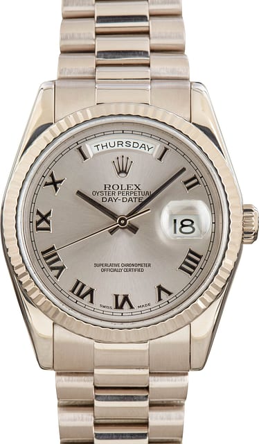 Rolex Day-Date 36 Ref 118239 18k White Gold