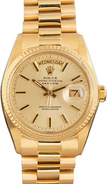187868 Used Rolex Day-Date 1803 Champagne Pie Pan Dial