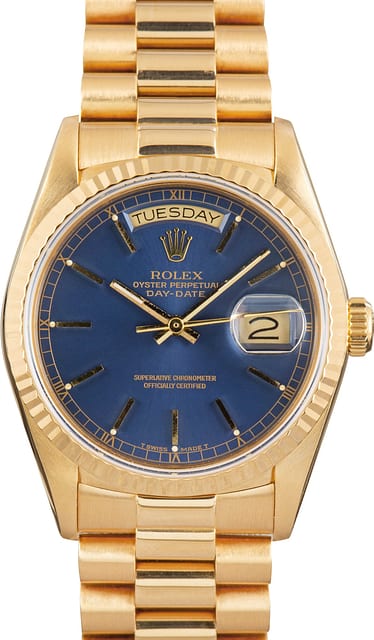 Rolex Day-Date 36 Ref 18038 Blue Dial