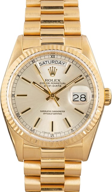 Rolex Day-Date Ref 18038 Silver Dial