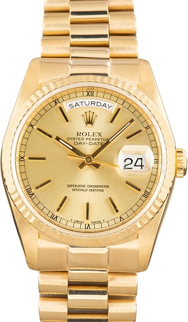 Used Rolex Day-Date Ref 18238 Champagne Dial