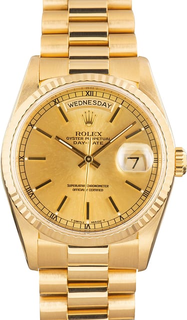 Used Rolex Day-Date 18k Yellow Gold Ref 18238