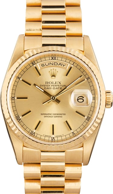 Used Champagne Dial Rolex Day-Date 36 Ref 18238
