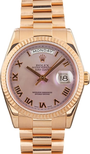 Rolex Day-Date 36 Ref 118235 18k Everose Gold