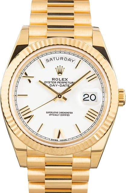 Rolex Day-Date 40 Ref 228238 White Dial