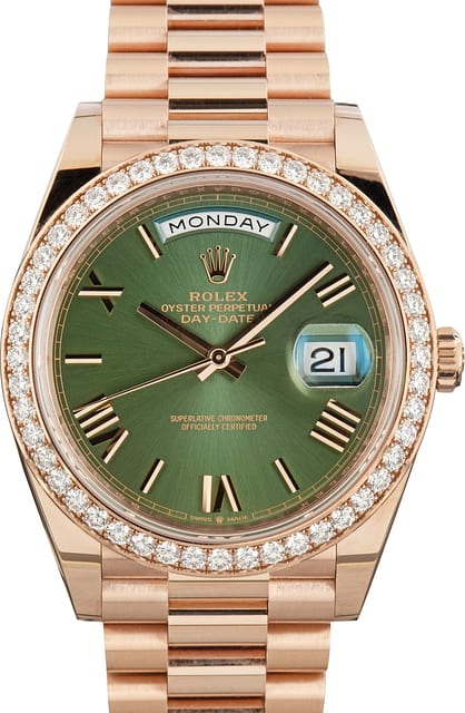Rolex Day-Date 40 Ref 228345 Olive Green Dial