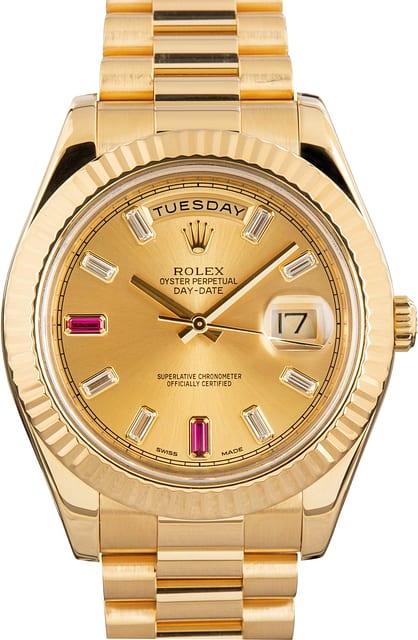 Rolex Day-Date II ref 218238 Yellow Gold