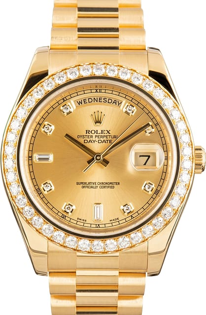 Rolex Day-Date II Ref 218348 18k Yellow Gold