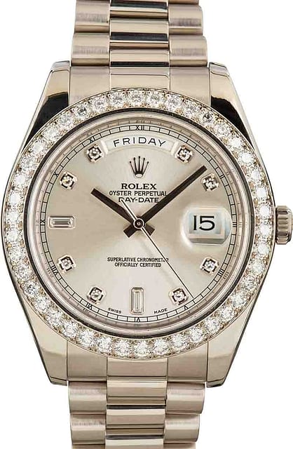 Rolex Day-Date II Ref 218349 18k White Gold