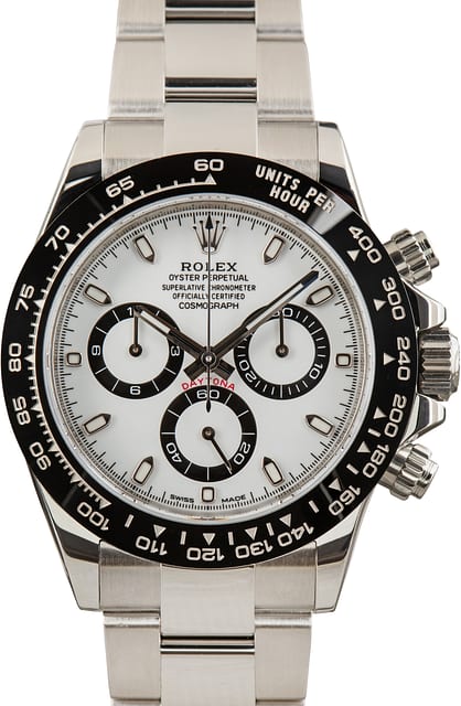 Pre-Owned White Dial Rolex Daytona Ref 116500 Stainless Steel