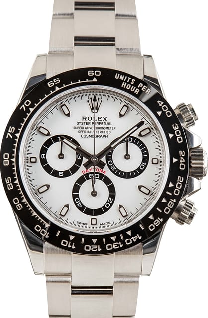 Pre-Owned White Dial Rolex Daytona 116500 Ceramic Bezel