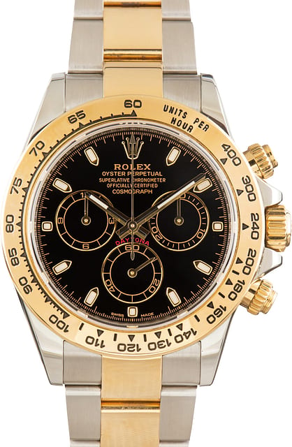 Used Two-Tone Rolex Daytona ref 116503 Black Dial