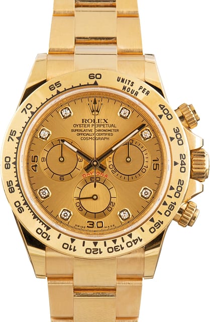 Rolex Daytona Ref 116508 Champagne Diamond Dial