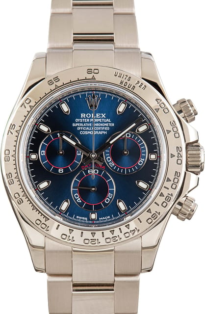 Rolex Daytona Blue Dial 116509 18k White Gold