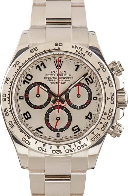 Pre-owned Rolex Daytona 116509 18k White Gold Oyster