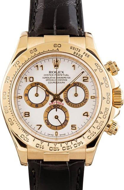 Pre-Owned Rolex Daytona 116518 White Arabic Dial