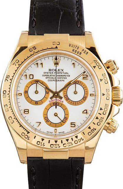 Pre-Owned Rolex Daytona Ref 116518 White Arabic Dial