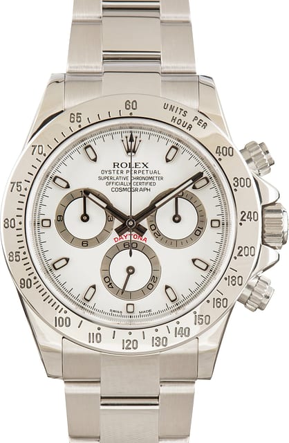 Pre-Owned Rolex Daytona White Superluminova Dial ref 116520